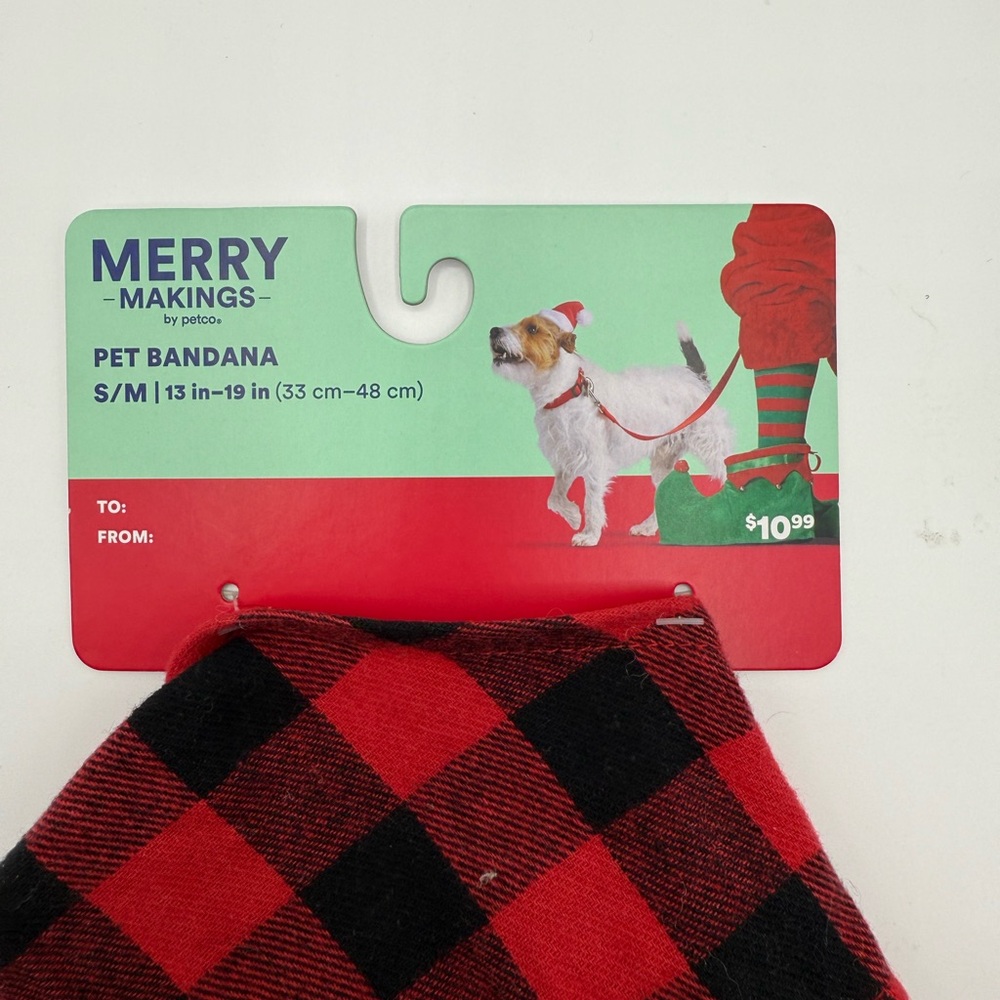 Red and Black Checkered Pet Bandana